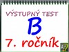 výstupný test z matematiky