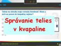 telesá v kvapaline